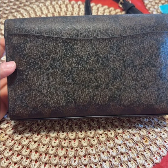 Coach Black Bag with Gold Chain Accent - Picture 3 of 4